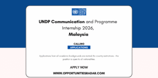 UNDP Communication and Programme Internship 2026
