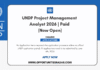 UNDP Project Management Analyst 2026