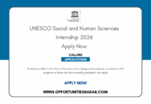 UNESCO Social and Human Sciences Internship 2026