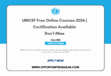 UNICEF Free Online Courses 2026