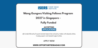 Wang Gungwu Visiting Fellows Programme 2027