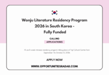 Wonju Literature Residency Program 2026