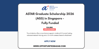 ASTAR Graduate Scholarship 2026