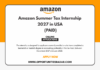 Amazon Summer Tax Internship 2027