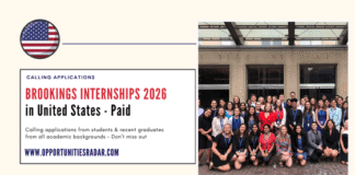 Brookings Internships 2026 in United States