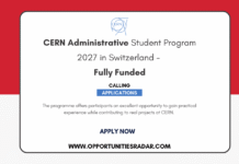 CERN Administrative Student Programme 2027 in Switzerland – Fully Funded CERN Administrative Student Programme 2027