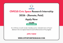 CIVICUS Civic Space Research Internship 2026