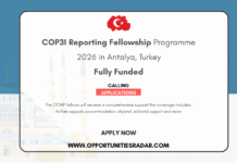 COP31 Climate Change Reporting Fellowship 2026
