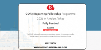 COP31 Climate Change Reporting Fellowship 2026