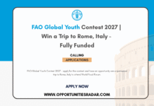 FAO Global Youth Contest 2027 | Win a Trip to Rome, Italy – Fully Funded FAO Global Youth Contest 2027