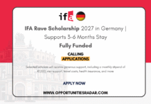 IFA Rave Scholarship 2027 in Germany