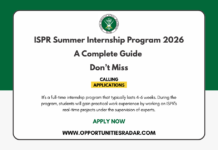 ISPR Summer Internship Program 2026
