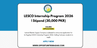 LESCO Internship Program 2026