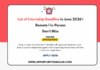 List of Internships with Deadline in June 2026
