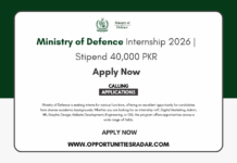 Ministry of Defence Internship 2026