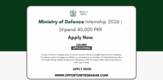 Ministry of Defence Internship 2026