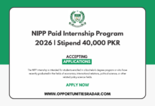NIPP Paid Internship Program 2026
