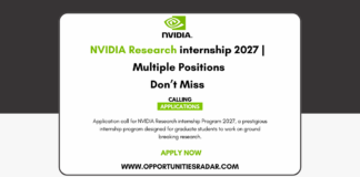 NVIDIA Research internship Program 2027