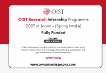 OIST Internship Program 2027 in Japan – Fully Funded OIST Research Internship Program 2027