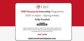 OIST Research Internship Program 2027