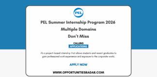 PEL Summer Internship Program 2026
