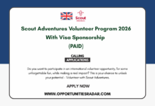 Scout Adventures Volunteer Programme 2026