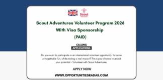 Scout Adventures Volunteer Programme 2026