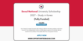 Seoul National University Scholarship 2027