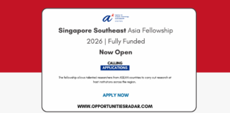 Singapore Southeast Asia Fellowship 2026