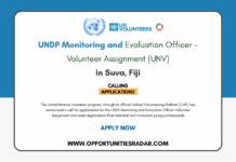 UNDP Monitoring and Evaluation Officer