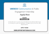 UNESCO Communication & Public Engagement Internship 2026