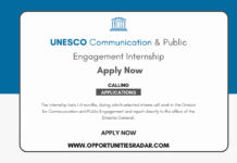 UNESCO Communication & Public Engagement Internship 2026 UNESCO Communication & Public Engagement Internship 2026