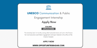 UNESCO Communication & Public Engagement Internship 2026