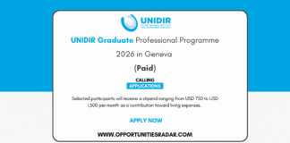 UNIDIR Graduate Professional Programme 2026