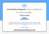 United Nations Regional Course in International Law 2026