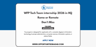 WFP Tech Team internship 2026