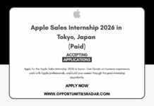 Apple Sales Internship 2026 in Tokyo, Japan (Paid) Apple Sales Internship 2026 in Tokyo, Japan (Paid)