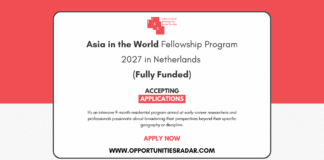 Asia in the World Fellowship Programme 2027