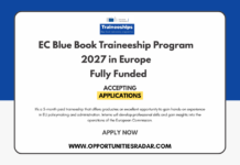 EC Blue Book Traineeship Program 2027 in Europe – Fully funded EC Blue Book Traineeship Program 2027