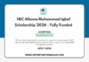 HEC Allama Muhammad Iqbal Scholarship 2026