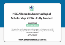 HEC Allama Muhammad Iqbal Scholarship 2026