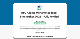 HEC Allama Muhammad Iqbal Scholarship 2026