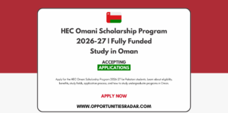 HEC Omani Scholarship Program 2026-27
