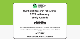 Humboldt Research Fellowship 2027