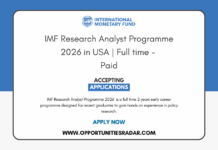 IMF Research Analyst Programme 2026