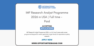 IMF Research Analyst Programme 2026