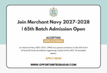 Join Merchant Navy 2027-2028 | 65th Batch Admission Open Join Merchant Navy 2027-2028