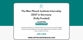 Max Planck Institute Internship 2027