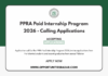 PPRA Paid Internship Program 2026