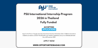PSU International Internship Program 2026